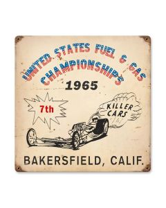 Bakersfield Killer Cars, Automotive, Vintage Metal Sign, 12 X 12 Inches