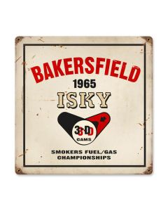 Bakersfield isky, Automotive, Vintage Metal Sign, 12 X 12 Inches