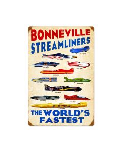 Worlds Fastest #1, Automotive, Vintage Metal Sign, 16 X 24 Inches