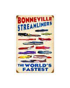Worlds Fastest #2, Automotive, Vintage Metal Sign, 16 X 24 Inches