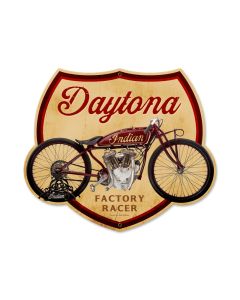 Daytona, Motorcycle, Custom Metal Shape, 17 X 14 Inches