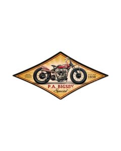 PA Bigsby, Motorcycle, Diamond Metal Sign, 22 X 14 Inches