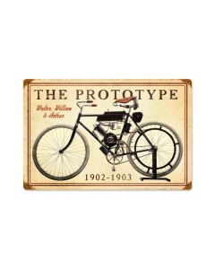 The Prototype, Motorcycle, Vintage Metal Sign, 18 X 12 Inches