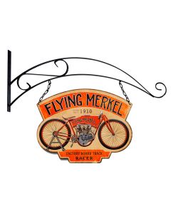 Double Sided Flying Merkel, Featured Artists/Classic Motorcycle, Plasma, 17 X 13 Inches