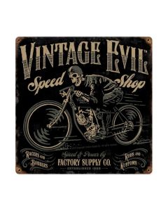 VEO19, Motorcycle, Vintage Metal Sign, 12 X 12 Inches