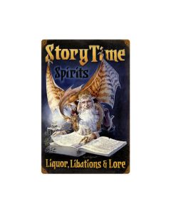 Story Time Spirits, Food and Drink, Vintage Metal Sign, 12 X 18 Inches