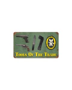 Tools of the trade, Allied Military, Vintage Metal Sign, 8 X 14 Inches