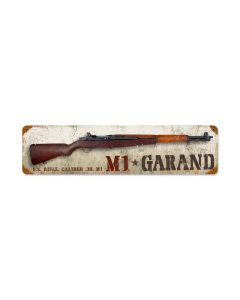 M1 Garand, Allied Military, Vintage Metal Sign, 5 X 20 Inches