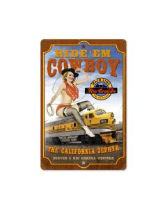 California Zephyr, Metal Sign, Metal Sign, 12 X 18 Inches