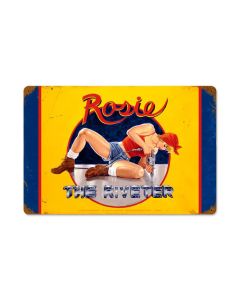 Rosie the Riveter, Pinup Girls, Vintage Metal Sign, 18 X 12 Inches