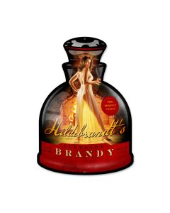 Fireside Brandy, Pinup Girls, Custom Metal Shape, 13 X 19 Inches