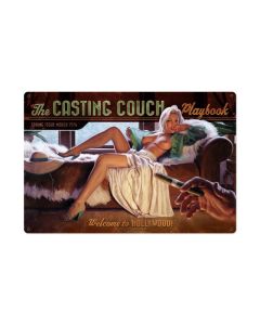 Casting Couch, Pinup Girls, Metal Sign, 36 X 24 Inches