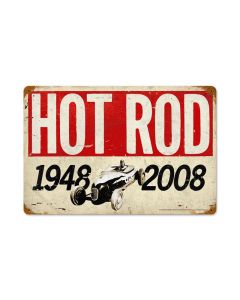 60th Anniversary, Automotive, Vintage Metal Sign, 18 X 12 Inches