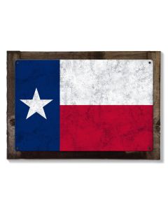 Texas State Flag, The Lone Star State, Metal Sign, Optional Rustic Wood Frame, Wall Decor, Wall Art, Vintage, Rustic, FREE SHIPPING!