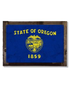 Oregon State Flag, We Love Dreamers, Metal Sign, Metal Sign, Optional Rustic Wood Frame, Wall Decor, Wall Art, FREE SHIPPING!