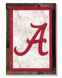 Alabama Crimson Tide Wall Art, Rustic Metal Sign, Optional Rustic Wood Frame, College Teams, Mascots, and Sports, Free Shipping