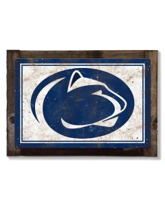 Penn State Nittany Lions Wall Art, Rustic Metal Sign, Optional Rustic Wood Frame, College Teams, Mascots, and Sports, Free Shipping