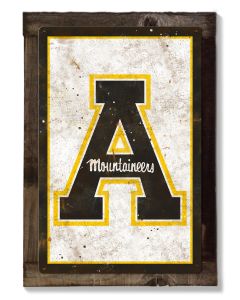 Appalachian State Mountaineers, Wall Art, Rustic Metal Sign, Optional Rustic Wood Frame, College Teams, Mascots, and Sports, Free Shipping