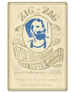 Zig-Zag Man rolling papers Stanley Mouse and Alton Kelly Metal Sign