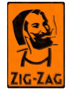 Zig-Zag Man rolling papers Spray Art Metal Sign