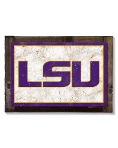 Tigers LSU Wall Art, Rustic Metal Sign, Optional Rustic Wood Frame, College Teams, Mascots, and Sports, Free Shipping