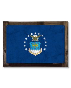 United States Air Force Flag, Armed Forces, Metal Sign, Optional Rustic Wood Frame, Wall Decor, Wall Art, Vintage, Rustic
