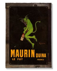 Maurin Quina, France, Metal Sign, Optional Rustic Wood Frame, Wall Decor, Wall Art, Vintage