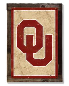 Oklahoma Sooners Wall Art, Rustic Metal Sign, Optional Rustic Wood Frame, College Teams, Mascots, and Sports, Free Shipping