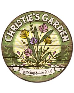 Garden Personalized Vintage Sign, Home & Garden, Metal Sign, Wall Art, 28 X 28 Inches