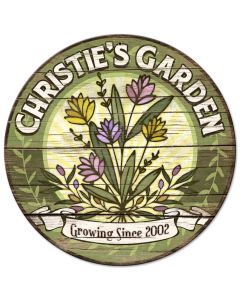 Garden Personalized Vintage Sign, New Products, Metal Sign, Wall Art, 14 X 14 Inches