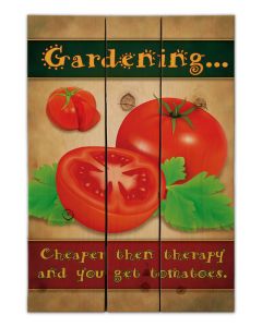Gardening Cheaper Than Therapy Vintage Sign, Wood Signs, Metal Sign, Wall Art, 14 X 20 Inches