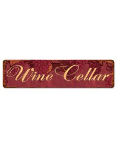Wine Cellar Vintage Sign, Bar and Alcohol , Metal Sign, Wall Art, 20 X 5 Inches