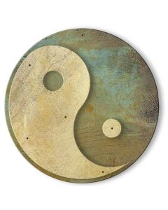 Yin Yang 3-D Vintage Sign, New Products, Metal Sign, Wall Art, 38 X 38 Inches