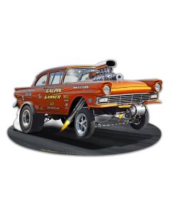 1957 Ford Gasser Vintage Sign, New Products, Metal Sign, Wall Art, 18 X 11 Inches