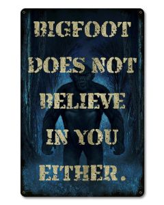 PTSB286 - Big Foot Unbeliever, Halloween, Metal Sign, Wall Art, 12 X 18 Inches
