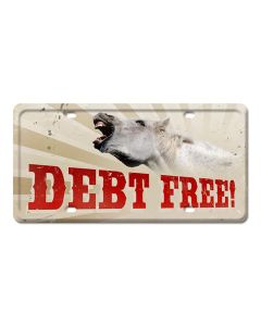 Debt Free Vintage Sign, Home & Garden, Metal Sign, Wall Art, 6 X 12 Inches