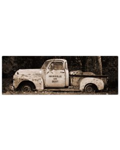 Truck Nashville Or Bust Sepia, Home & Garden, Metal Sign, Wall Art, 60 X 20 Inches