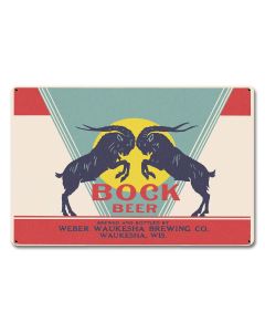 Bock Beer Wakeshua, Automotive, Metal Sign, Wall Art, 12 X 18 Inches
