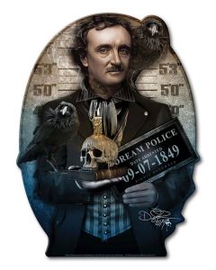 DIG021 - POE, Patriotic, Metal Sign, Wall Art, 9 X 12 Inches