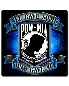 Pow Mia Vintage Sign, Humor, Metal Sign, Wall Art, 12 X 12 Inches