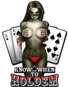Know When To Holdem Vintage Sign, Humor, Metal Sign, Wall Art, 15 X 20 Inches