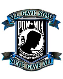 Pow Mia Vintage Sign, Humor, Metal Sign, Wall Art, 15 X 15 Inches