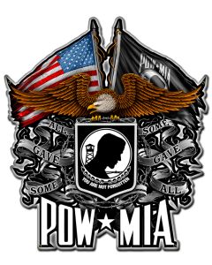 Pow Mia Eagle Vintage Sign, Humor, Metal Sign, Wall Art, 16 X 20 Inches