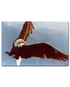 Bald Eagle Vintage Sign, Automotive, Metal Sign, Wall Art, 18 X 12 Inches