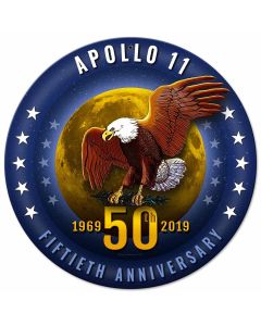 Apollo 11 50th Anniversary Starfield Metal Sign Vintage Sign, Aviation, Metal Sign, Wall Art, 14 X 14 Inches