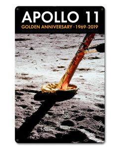 Apollo 11 50th Anniversary Lunar Module Strut and Footpad Black Metal Sign Vintage Sign, Aviation, Metal Sign, Wall Art, 12 X 18 Inches