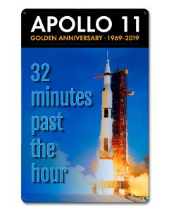 Apollo 11 50th Anniversary 32 Minutes Past the Hour Metal Sign Vintage Sign, Aviation, Metal Sign, Wall Art, 12 X 18 Inches