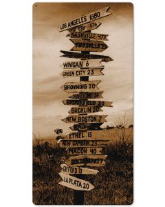 Cross Roads Vintage Sign, Home & Garden, Metal Sign, Wall Art, 12 X 24 Inches