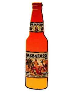 Barbarossa Beer Vintage Sign, Man Cave, Metal Sign, Wall Art, 7 X 26 Inches