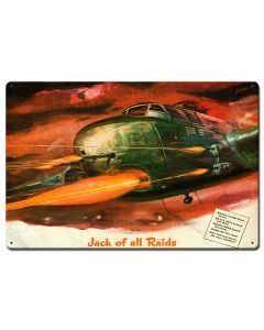 Jack Of All Raids Vintage Sign, Automotive, Metal Sign, Wall Art, 24 X 16 Inches